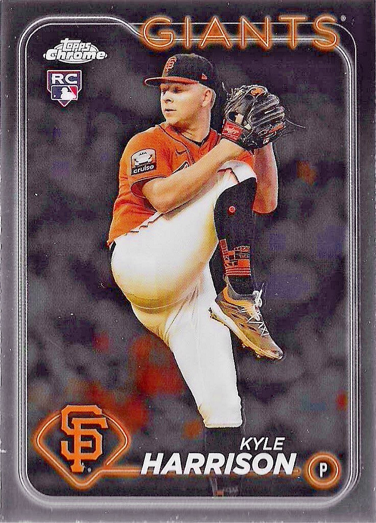 2024 Topps Chrome Kyle Harrison RC Refractor #191 Giants