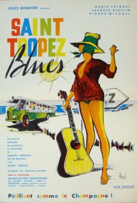 SAINT TROPEZ BLUES - AUTO / BUS / GITARRE / SEXY - ORIGINAL FRANZÖSISCHER FIL...