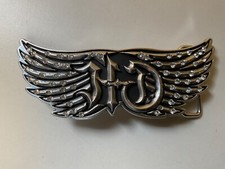 Rare Harley-Davidson womens H-D w/ rhinestone wings. 97647-09VW.Silver plaited.