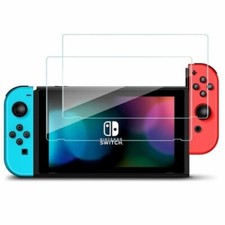 NEW NINTENDO SWITCH PREMIUM GLASS PROTECTOR 2 PACK TEMPERED GLASS CUSTOM FIT