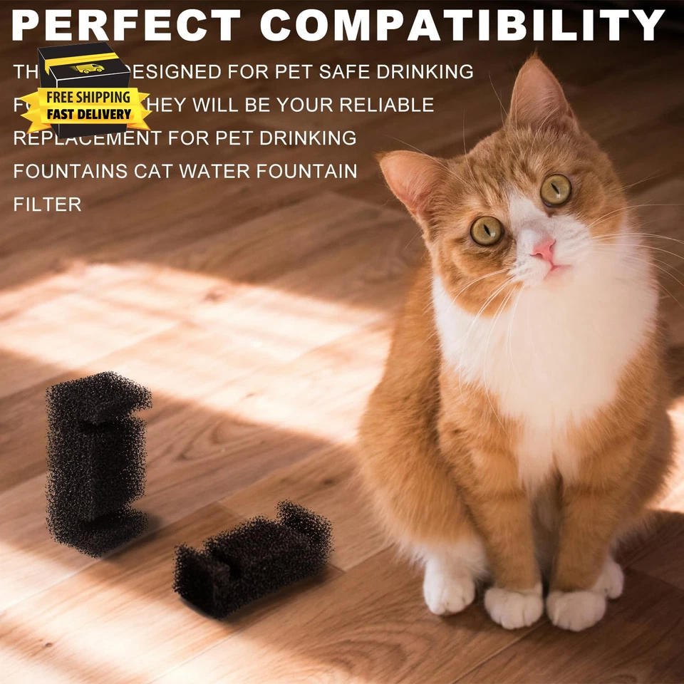 20PCS Cat Water Fountain Sponge Filters, Replacement Foam Filters for 67Oz/2L Pe - Image 3 of 4