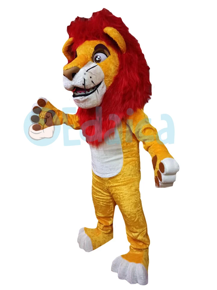 Mascotte Re Leone professionale costume adulti carnevale animazione bambini