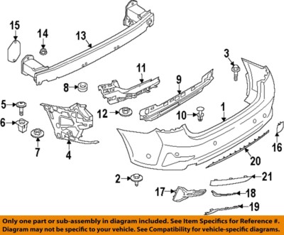 BMW OEM 19-22 330e xDrive Bumper Components-Guide Bracket 51127469364