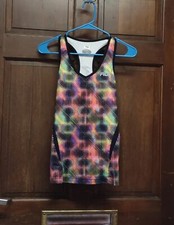 Fila Sport Multicolor Racerback Activewear Tank Top Shelf Bra Women's Size M