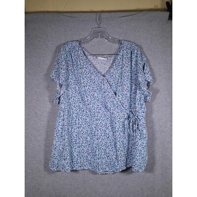 Lush Top Womens 3X Faux Wrap Seems To Run Small