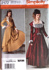 SIMPLICITY PATTERN 2172  VICTORIAN COATS BUSTIER  MISSES SIZES 6-14 UNCUT NEW