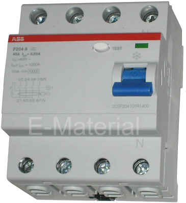 ABB F204 A-40/0,03 Fi- Schutzschalter / RCD 4-polig - ABB F204A 40-0,03