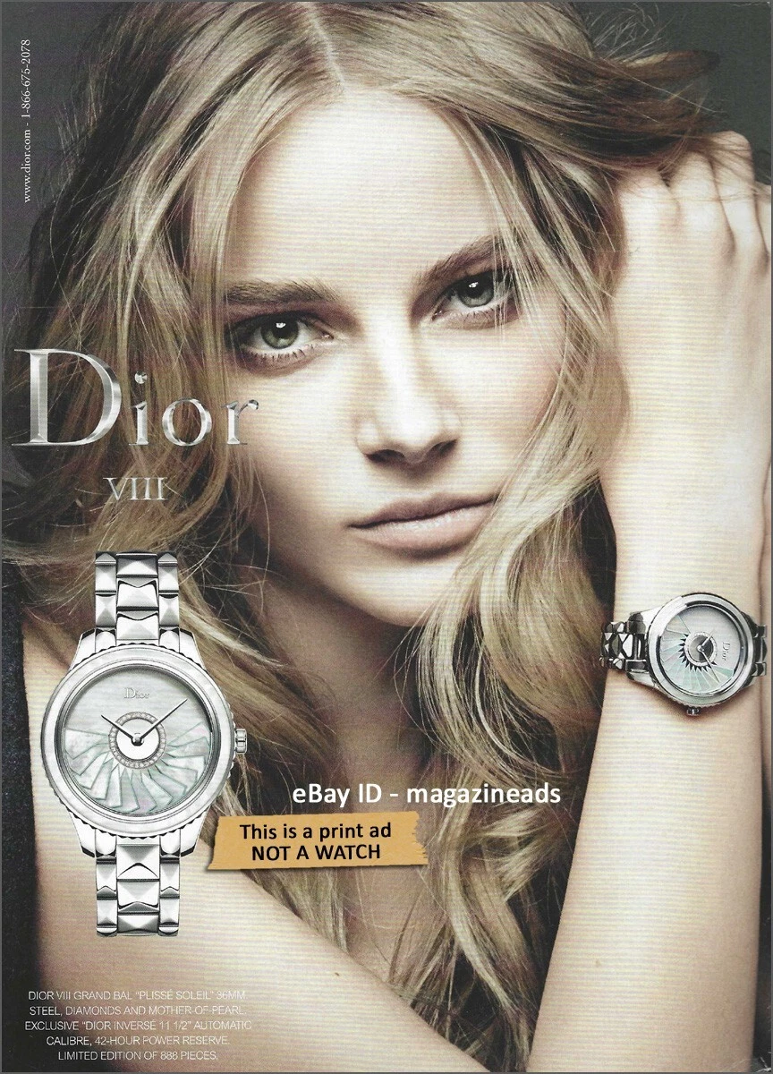 Horloges DIOR 1 PAGE IMPRIMÉ AD 2013 IEVA LAGUNA VIII jolie femme blonde