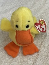 Quackers Ty Beanie Baby DOB 1994 RARE, PVC PELLETS