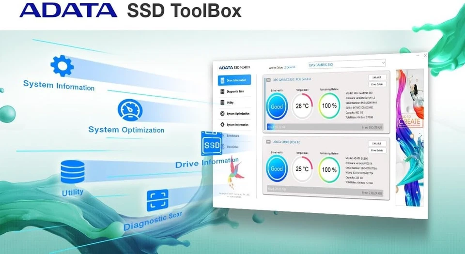 ADATA 1TB SSD Legend 900 PCIe Gen4x4 NVMe M.2 Internal Gaming SSD - Image 4 of 4