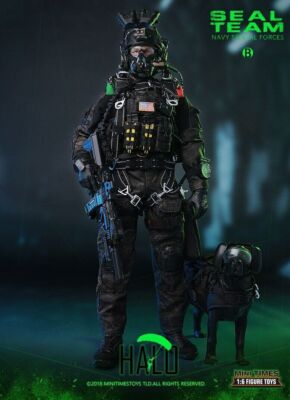 Mini Times toys M013 Navy Special Forces Seal Team HALO w/ K-9 Dog