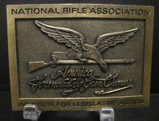 NRA National Rifle Association Eagle  Gun Logo Belt Buckle legislative action