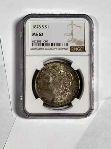 1878 S Morgan silver dollar $1 NGC MS 62