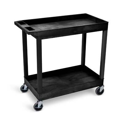 Luxor EC11-B 32'' x 18'' Tub Cart - Two Shelves