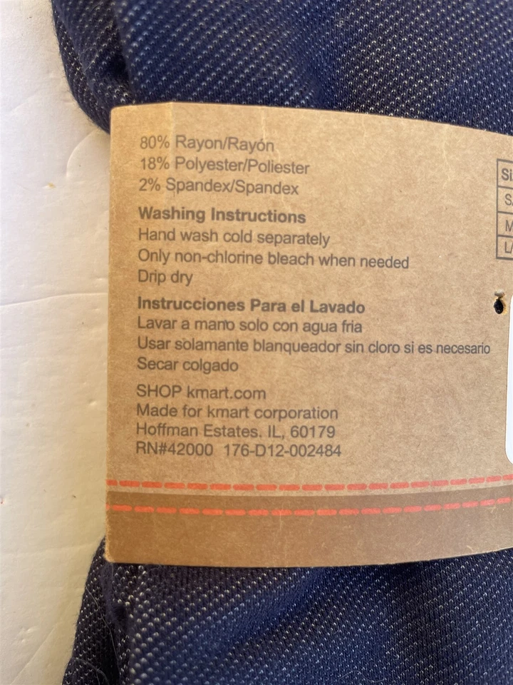 Route 66 Womens Small/Medium Blue Denim Ankle Leggings Rayon Blend 100-135lbs - Image 2 of 3