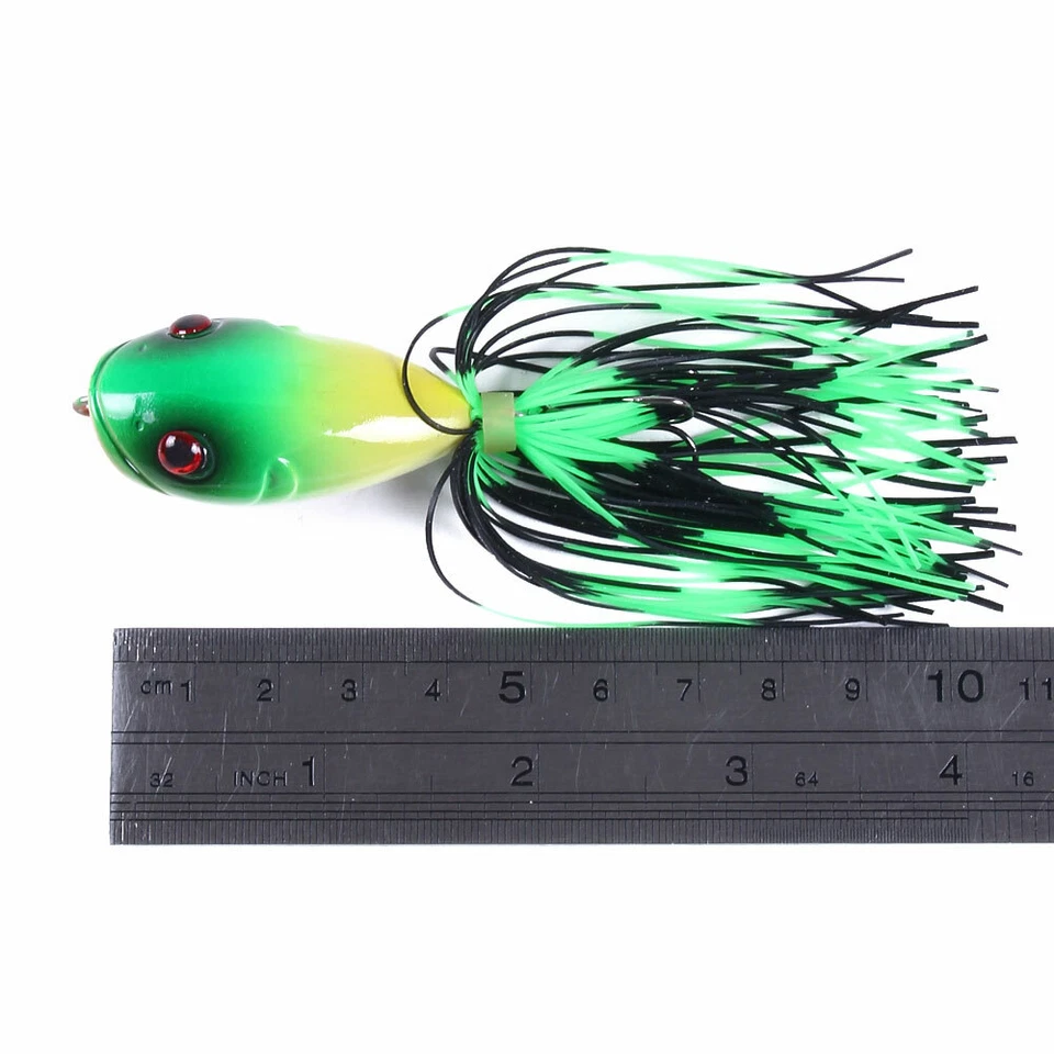 5 un. 3/8 oz 4" grandes rana topwater señuelos de pesca duros cebo lubina crankbaits Foto 4 de 4