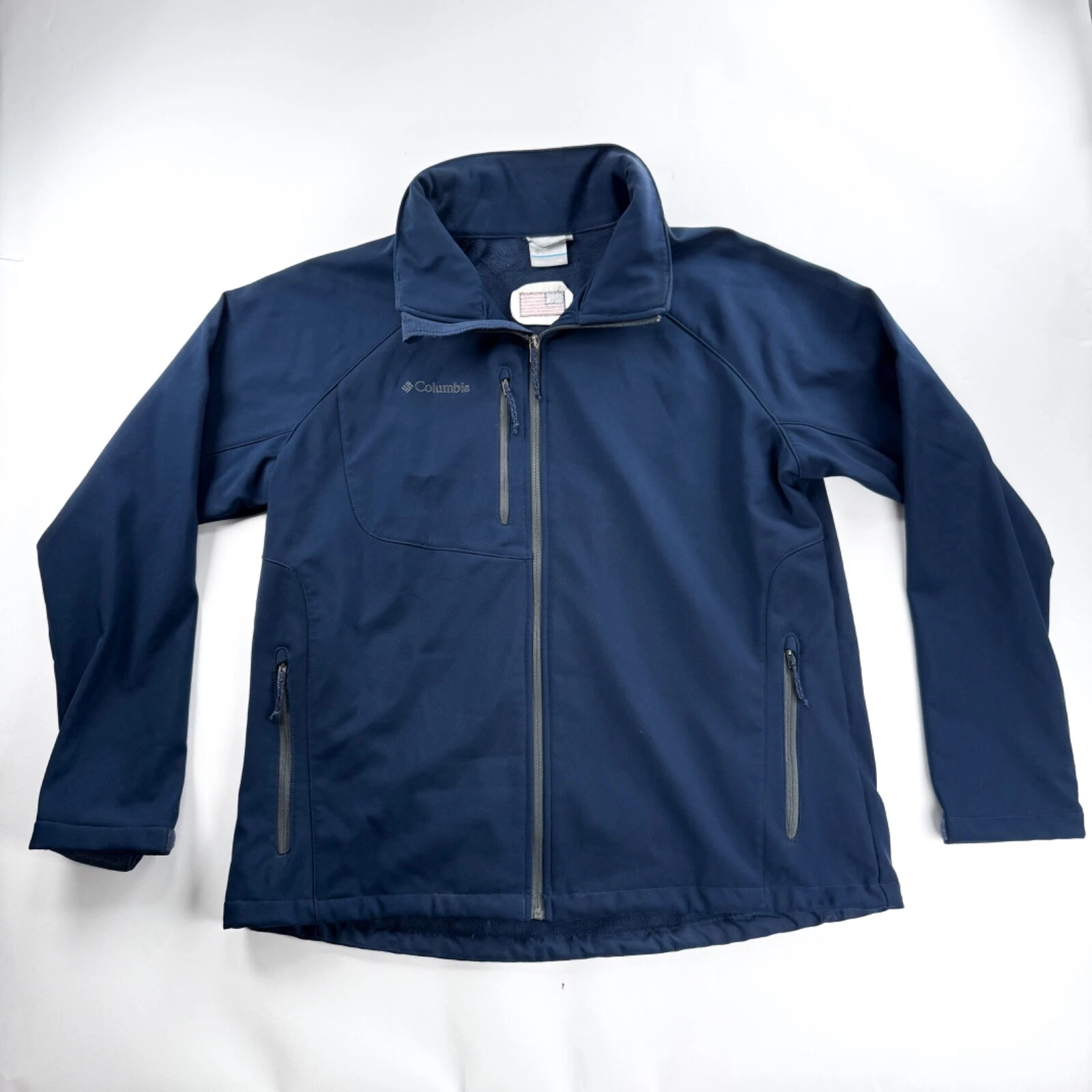Columbia Mens XXL Navy Blue Northern Utilizer Full Zip Jacket Fleece Lined USA