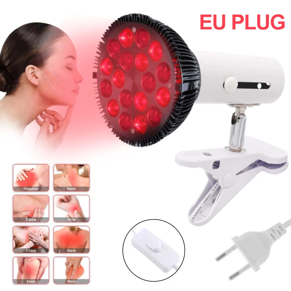 E27 Infrarotlampe 660+850nm LED Rotlicht Therapielampe Lichttherapie Wärmelampe - Bild 2 von 4