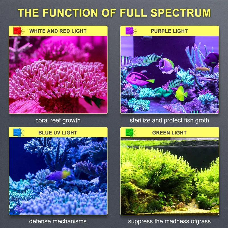 165W LED Plant Aquarium Light Full Spectrum Reef Light for Saltwater Coral Tank - Image 3 of 4