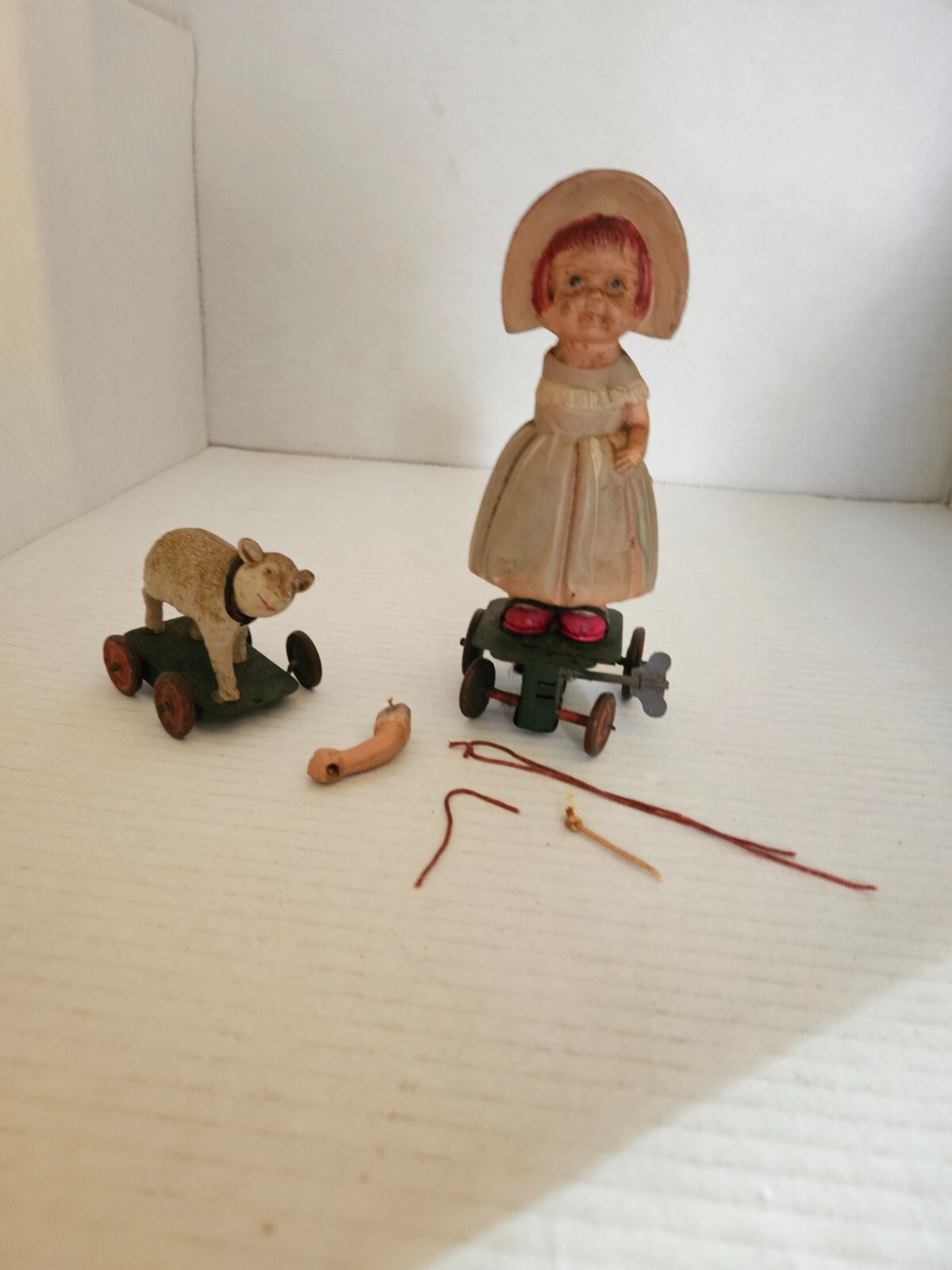 Antique Tin Celluloid Mary Had a Little Lamb WindUp Toy eBay