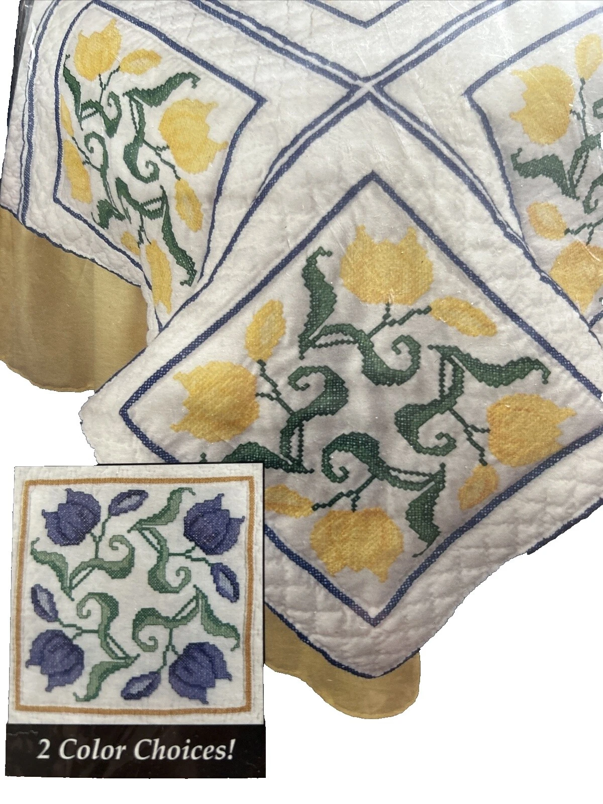 Bucilla Flowers & Plants Quilt Block Cross Stitch Kits