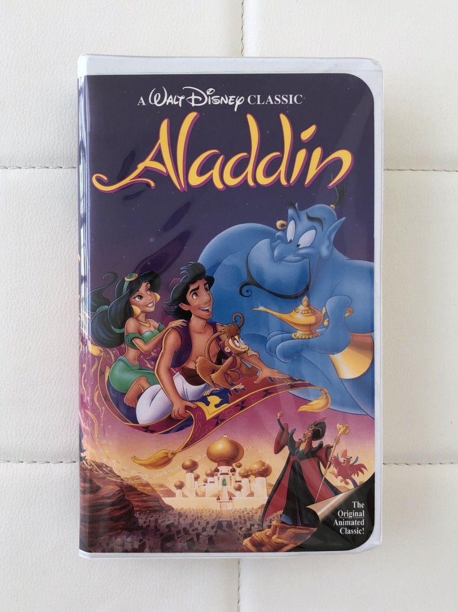 ALADDIN Walt Disney's RARE Classic BLACK DIAMOND VHS #1662 Snow