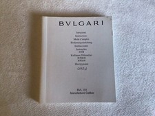 Libretto Booklet Istruzioni Bulgari BVL-191 Codice 803799