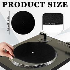 Turntable Slipmat, 12in Record Player Mat Felt Turntable Mat Anti-Slip  Anti...
