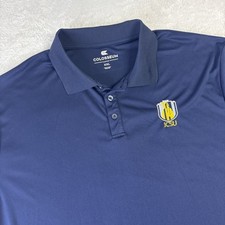 JCSU Golden Bulls Colosseum Polo Shirt Mens XXL Blue Logo Short Sleeve