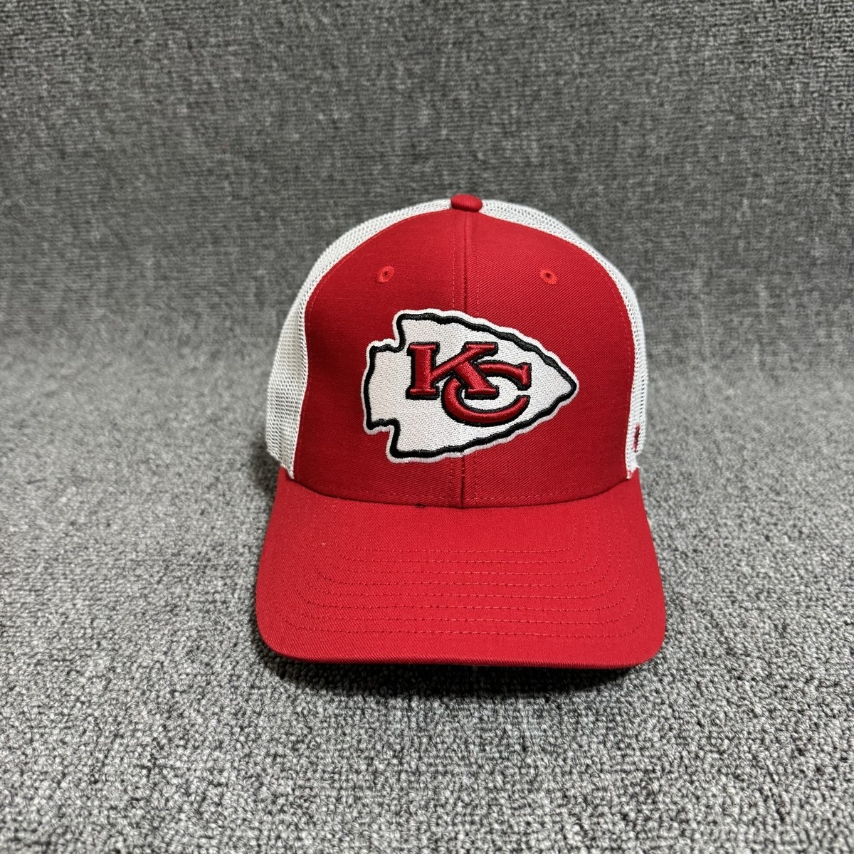 47 Brand Kansas City Chiefs Trucker Strapback Red White One Size Hat
