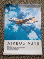 EASYJET AIRBUS A319 CANVAS PRINT POSTER *LARGE*