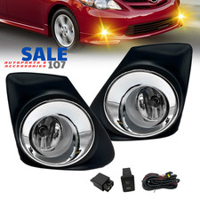 For 2011-2013 Toyota Corolla Fog Light Lamp Chrome Bulbwiringswitch Leftright For 2011-2013 Toyota Corolla Fog Light Lamp Chrome Bulbwiringswitch Leftright