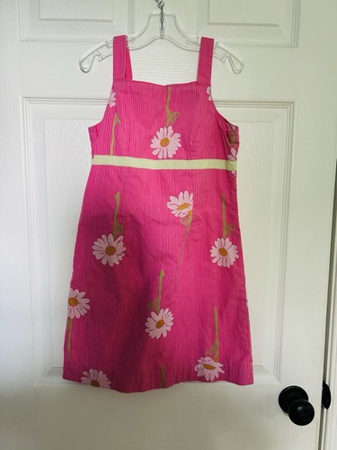 Lilly Pulitzer Sun Dress Size 8 Years, Sleeveless, Pink , Floral, Cotton.
