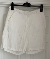 Autograph White  Linen Tailored Shorts Size 10