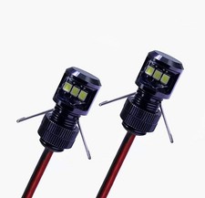 2 Pack Side View LED Bolt 12V Emitting Light For Bumper Grille Interior