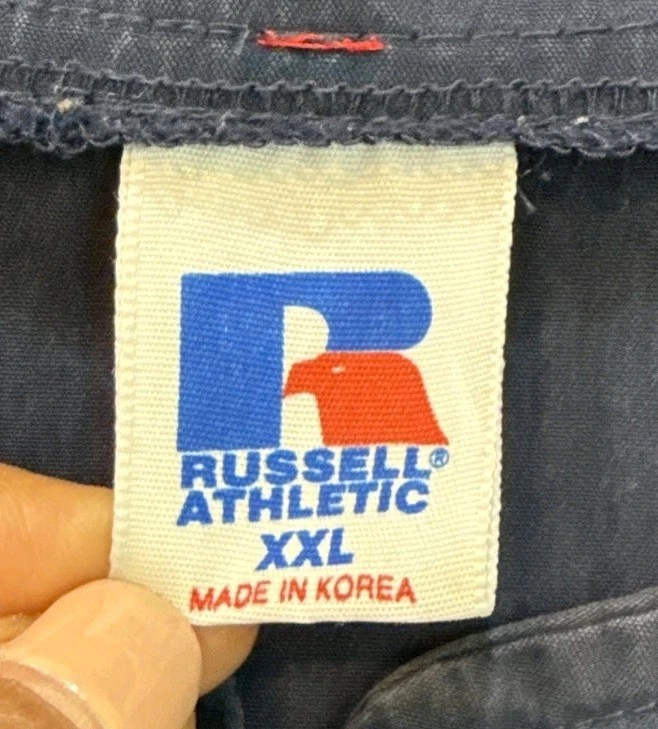 Vtg Russell Athletic MLB Mens 2XL Blue Boston Red Sox Zip Up Embroidered Jersey - Image 4 of 4