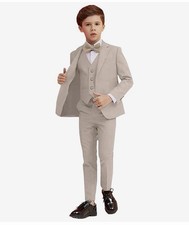 Boy Suits 5 Piece Slim Fit Suit for Kids Toddler Formal Set Wedding Outfit Sz 10