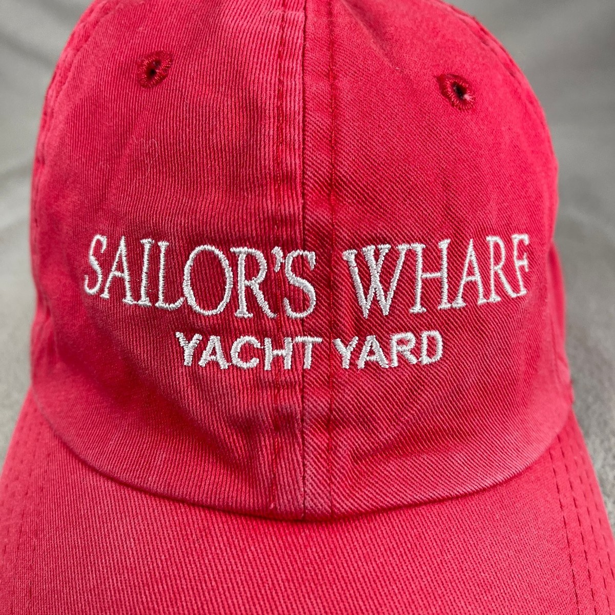 Hyp Red Sailor's Wharf Yacht Yard Cap Men's Adjustable Cotton Hat View 5