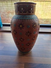 Antique Villeroy & Boch Mettlach Vase 1900 Shape No. 1884. Approx 33cm/13" tall.