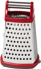 Gourmet 4-Sided Stainless Steel Box Grater with Detachable Storage Container