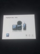 PQRQP 3 in 1 Wireless Lavalier Microphone for iPhone/Android/Camera - Black