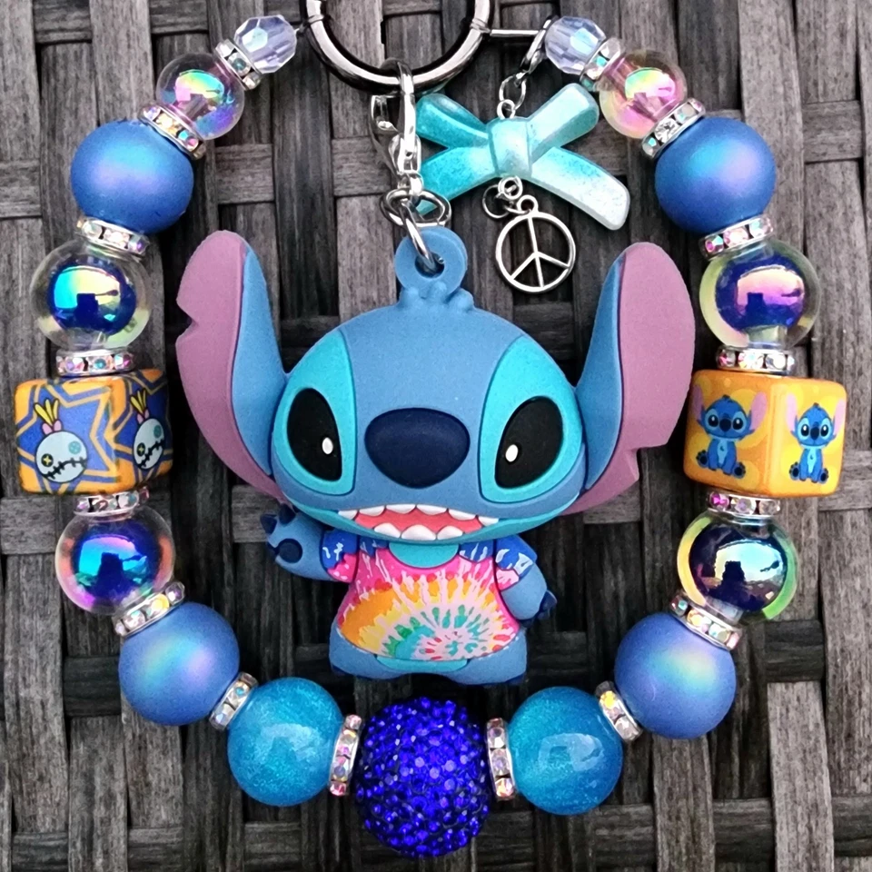 串珠卡哇伊钥匙扣、包吊饰、钱包小饰品、手机、包夹 - 嬉皮针 — 第 3/4 张图片