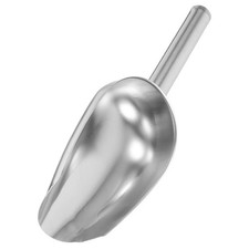 Silver Stainless Steel Ice Reusable Kitchen Scoop for Grains and Foods