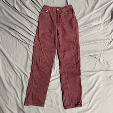 Vtg 50's 60's Misses Wrangler Sanforized Women  s Denim Jeans Maroon 24x26 14 USA