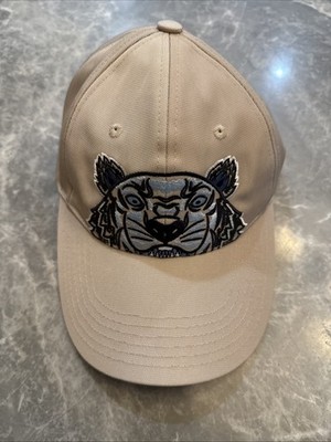 Kenzo Tiger Embroidered Canvas Baseball Cap Beige ONE SIZE ADJUSTABLE