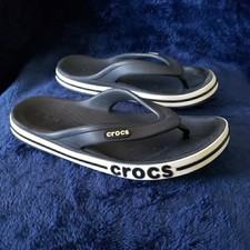 Crocs Navy Bayaband Flipflop Unisex size 6 Woman / 4 Mens Flip Flop Thong Sandal
