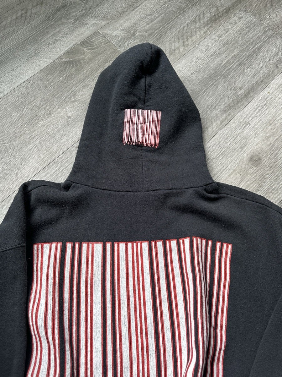 Black Rare Vintage 1999 Slipknot Jewel Barcode Tour Hoodie Tultex