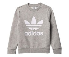 Adidas Trefoil Crew Boys Active Sweatshirts Size L, Color: Medium Grey