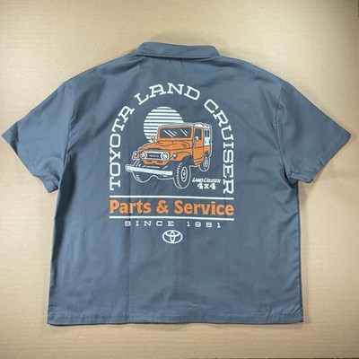 Toyota Vintage Land Cruiser Short Sleeve Button Up Shirt Workwear