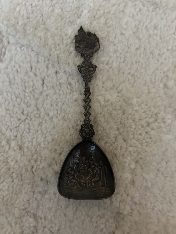 Schloss-Vaduz (Vaduz Castle) Liechtenstein Pewter Collector Spoon - Rare